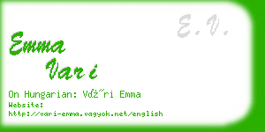 emma vari business card